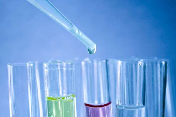 Photo of Test tubes stock image for Biotechnology.